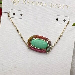 Used Kendra Scott Green and Red Necklace Collection